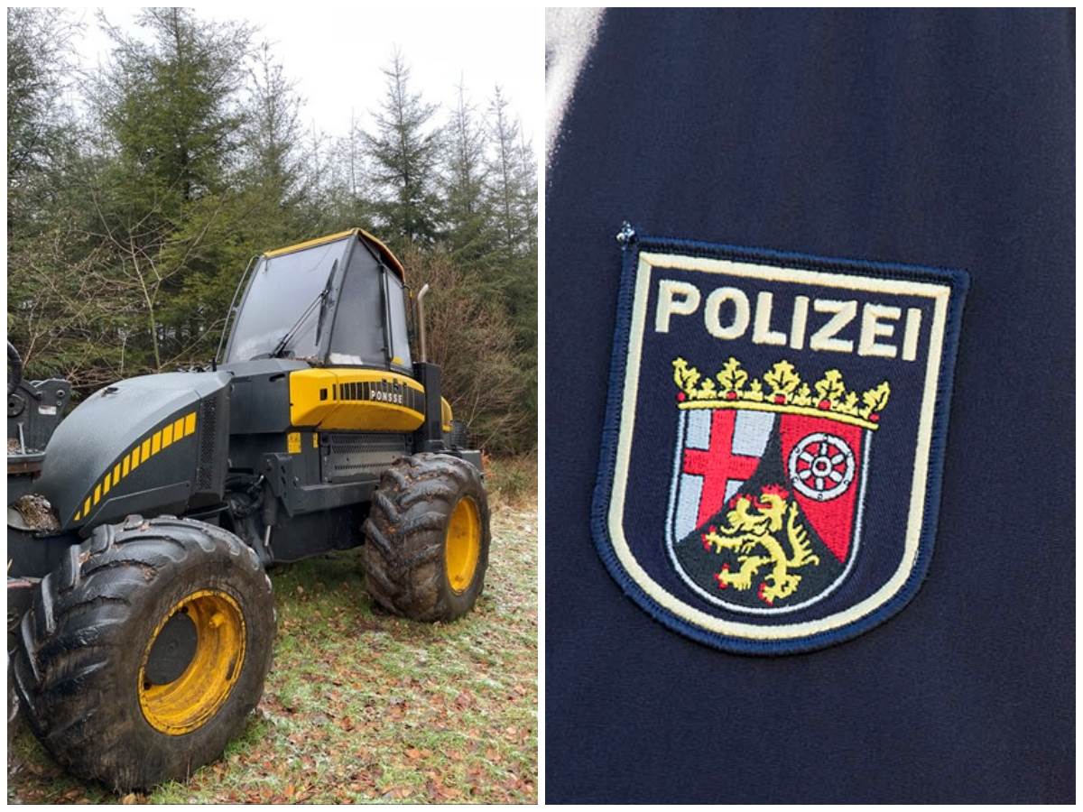 Ein solche Forstmaschine war Ziel von Dieben, wie die Polizei berichtet. (Foto: Polizei, Symbolbild Archiv)