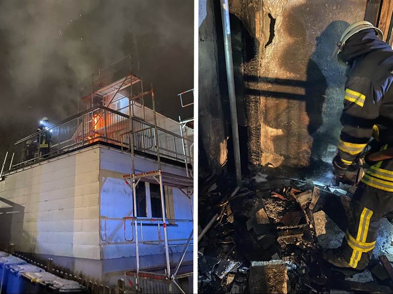 In den frhen Morgenstunden am Montag, den 1. Dezember, wurde die Feuerwehr Niederfischbach zu einem Kaminbrand alarmiert. Weitere Bilder unter dem Artikel. (Fotos: Feuerwehr VG Kirchen)