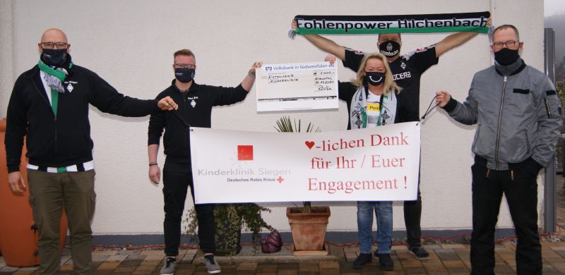 Spende des Fanclubs Fohlenpower an Siegener Kinderklinik