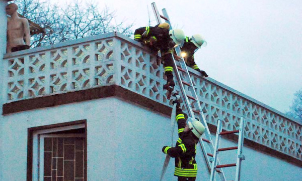 Einsatz ber die Steckleiterteile. (Foto: kk)