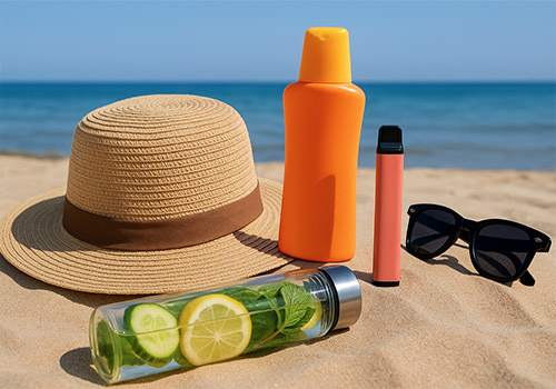 Sonnenhut, Elfbar und Co.  Das darf im Sommerurlaub nicht fehlen