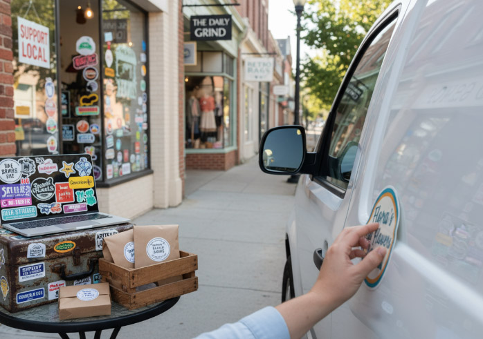 Kleine Flche, groe Wirkung: Warum Aufkleber fr regionale Unternehmen unverzichtbar sind