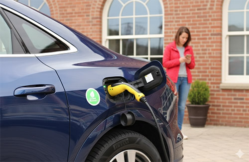 Auch SUV gibt es, die elektrisch fahren. Symbolfoto (KI generiert)