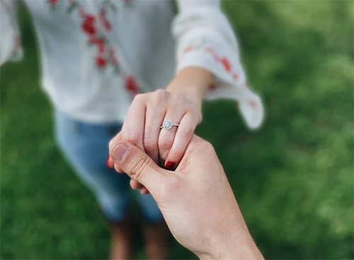 Photo from Pexels: https://www.pexels.com/photo/man-holding-woman-hand-with-engagement-ring-7588993/