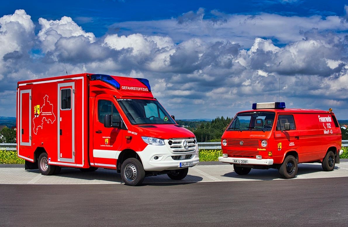 Die Freiwillige Feuerwehr Horhausen konnte einen neuen Gerätewagen Messtechnik (GW-Mess) in Empfang nehmen. Fotos: kkö