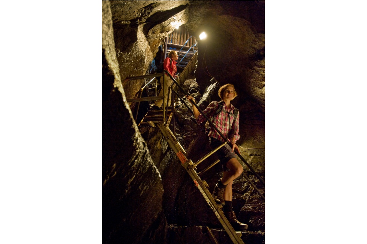 Im mittelalterlichen GeoPunkt Schiefergrube Assberg bei Limbach wurde auch unter Tage Schiefer abgebaut. (Foto: Dominik Ketz)