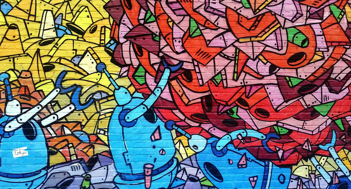 Kinder lernen die Graffiti-Kunst kennen. (Symbolbild)