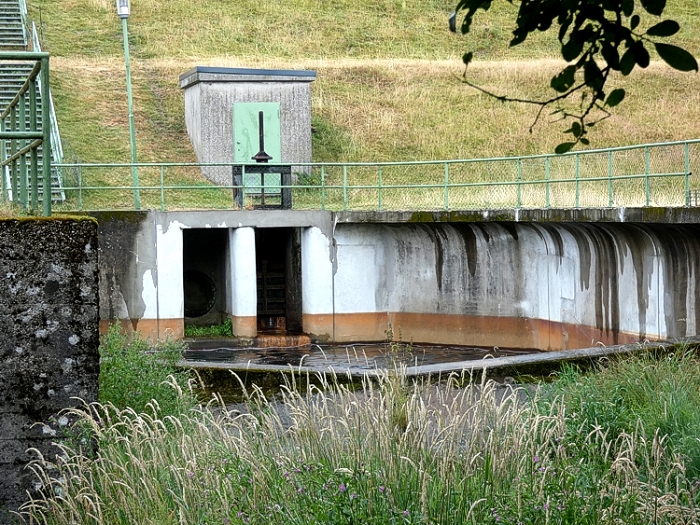 Turbine des Wasserkraftwerkes.