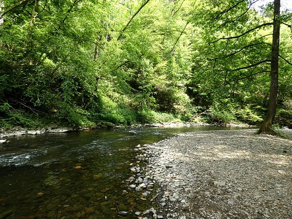 Oft gibt es auf der Strecke die Mglichkeit, den Nisterstrand zu erreichen.