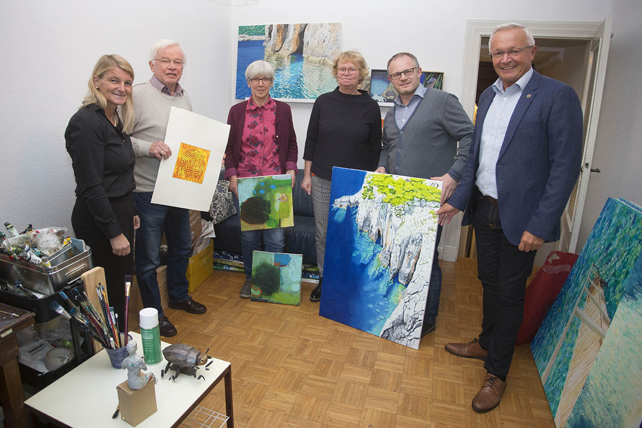 Von links: Sandra Kster, Ulrich Christian, Helga Gans-Eichler, Sybille Lenz, Jan Einig und Achim Hallerbach. Foto: Wolfgang Tischler