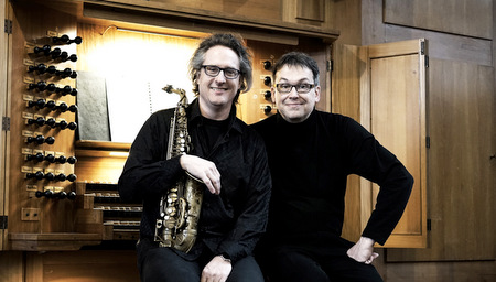 Roger Hanschel (links) am Saxophon und Stefan Horz an der Orgel sind die Akteure des nchsten Konzerts in der evangelischen Kirche in Birnbach. Der Titel am 15. April: Change follows vision (Foto: Veranstalter) 