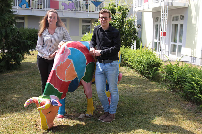 Pflegedienstleiterin Lena Fischer und Heimleiter Torsten Muscheid lenken seit April die Geschicke des Margaretha-Flesch-Hauses. Foto: Marienhaus