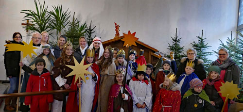 Die Sternsinger in Herkersdorf. Foto: Gaby Wertebach