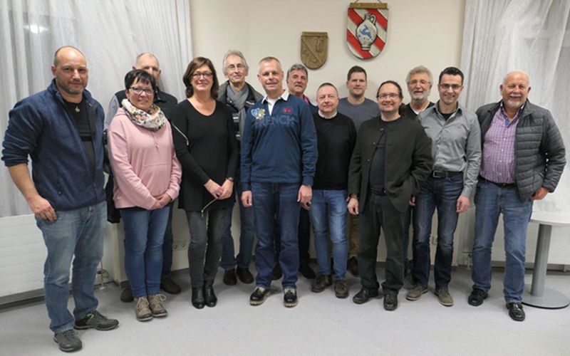 v.l.n.r.: Christoph Holly, Heidi Weber, Gregor Horacek, Regina Tillmanns-Schneegans, Jrgen Schultheis, Rolf Gallinat, Dr. Jochen Schneegans, Dirk Beckerat, Niklas Goeth, Peter-Josef Koch, Leo Hoffmann, Markus Weber, Manfred Wagner. Foto: privat