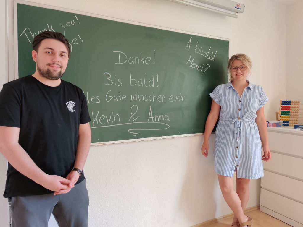 Die Homeschooling-Helden Kevin und Anna verabschieden sich. Foto: privat