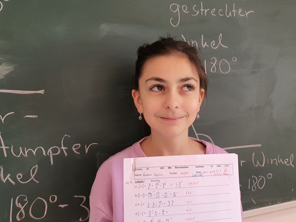 Vanessa kam auf eine 1 in Mathe dank Homeschooling-Helden. Foto: Zweite Heimat Hhr-Grenzhausen