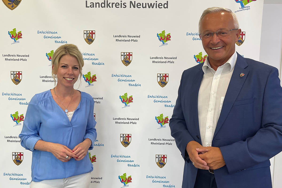 Antrittsbesuch: Landrat Achim Hallerbach empfing Lana Horstmann