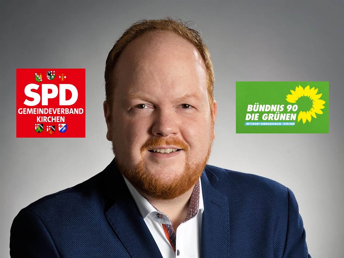 SPD-Kandidat Andreas Hundhausen wird nun auch mit Untersttzung der Grnen in die Wahl um die Nachfolge des verstorbenen VG-Brgermeisters Maik Khler gehen. (Foto: A. Hundhausen/Logos: Parteigliederungen) 