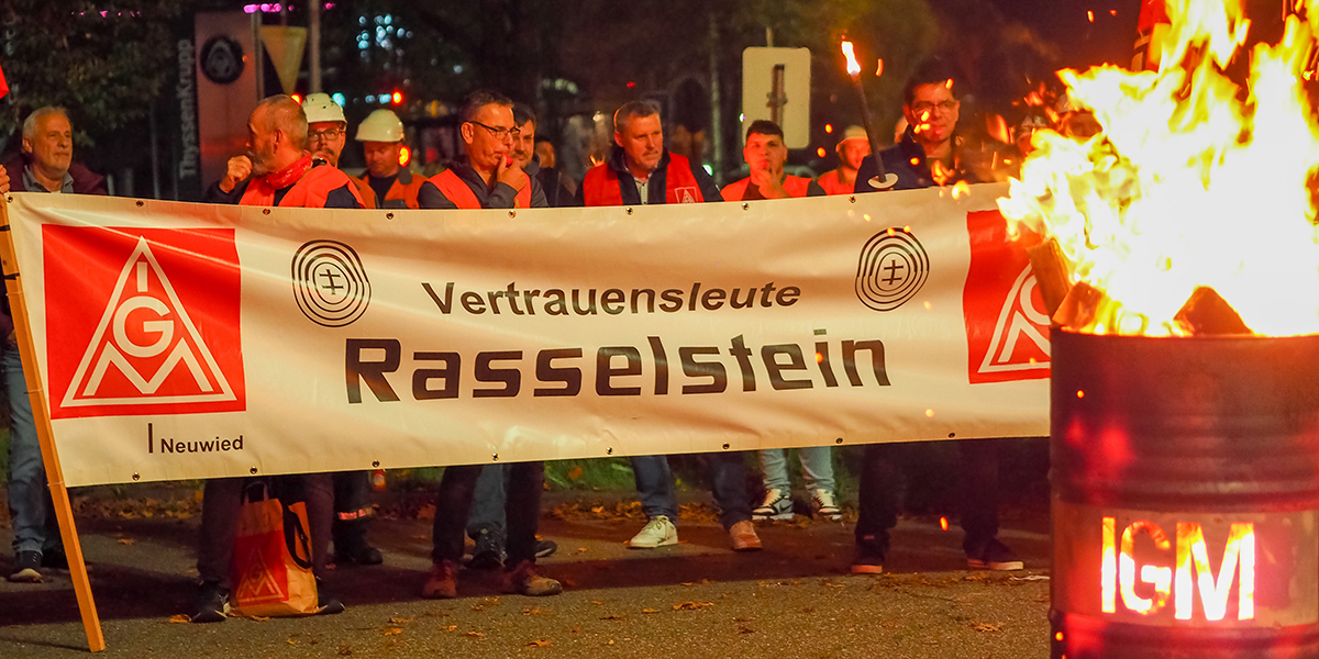 Die Warnstreiks der Metaller haben begonnen. (Foto: IG Mitte und Neuwied)