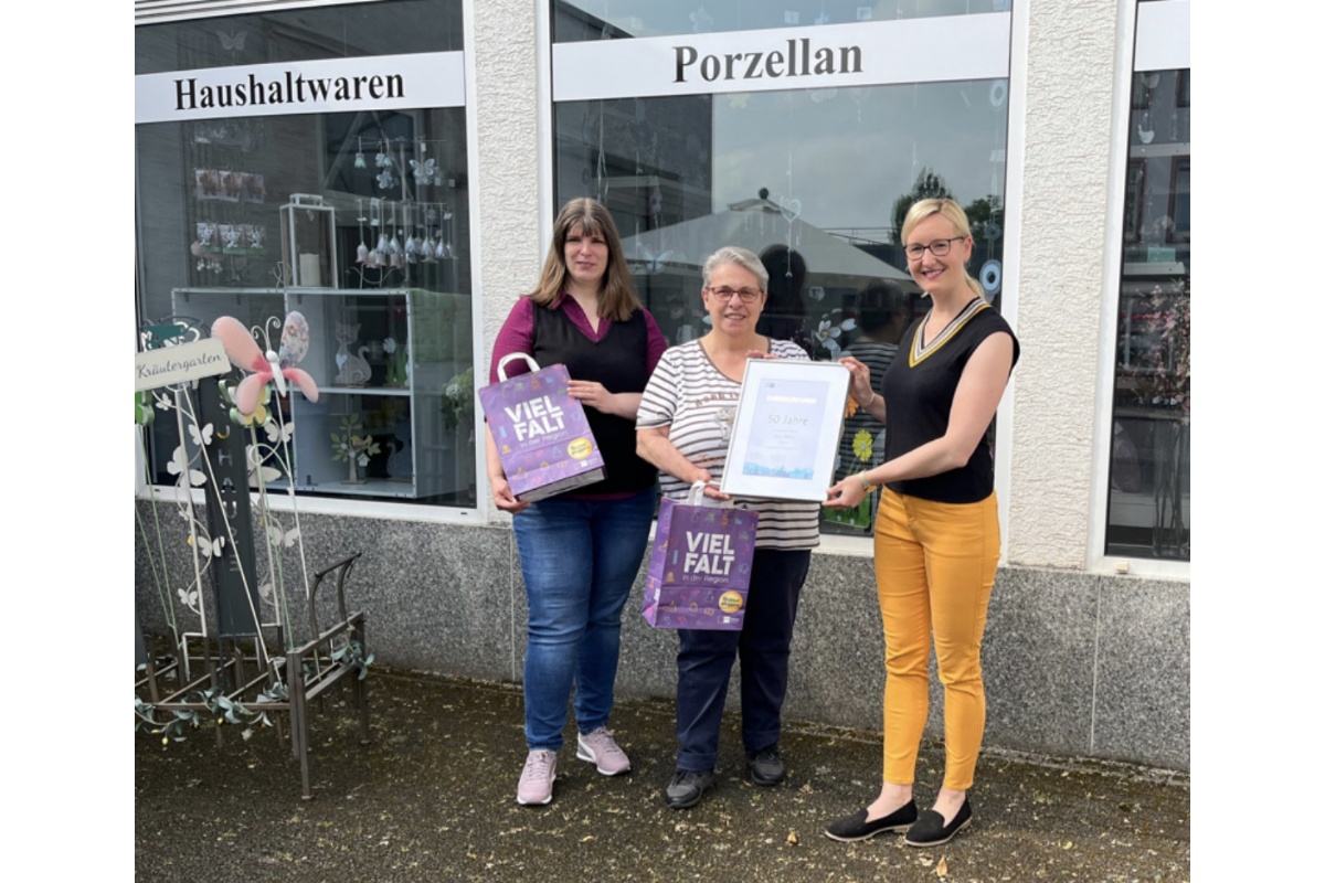 50-jhriges Firmenjubilum: Haushaltwaren Doris Fcker