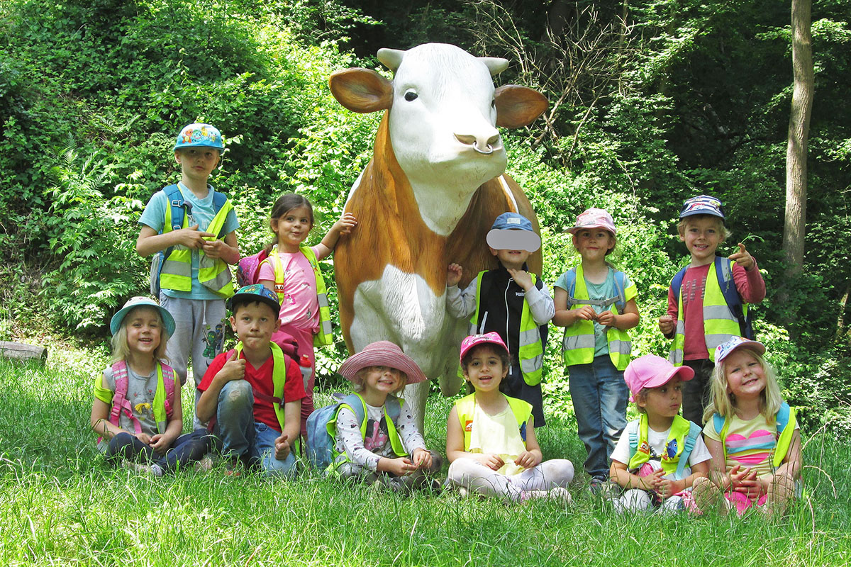 Bei einem abwechslungsreichen Programm rund um die Ochsenalm hatten die Kinder viel Spa. Foto: Stadt Neuwied