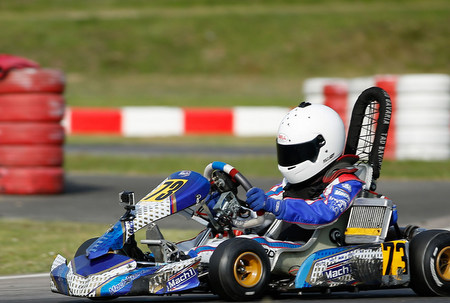 Tom Kalender beim ADAC Kart Cup in Oschersleben. (Foto: privat) 