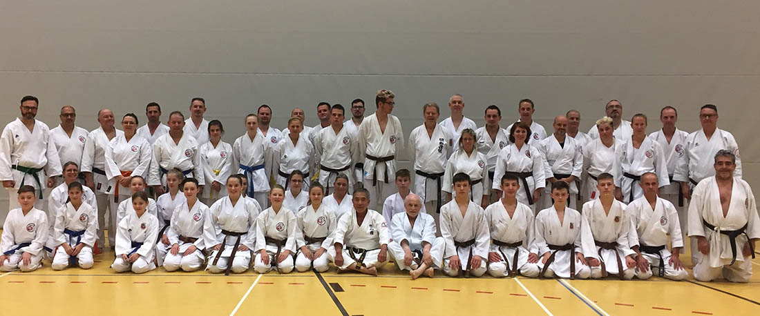 Die erwachsenen Teilnehmer des Karate-Club Puderbach mit japanischen Großmeister Tamayose. Foto: Verein
