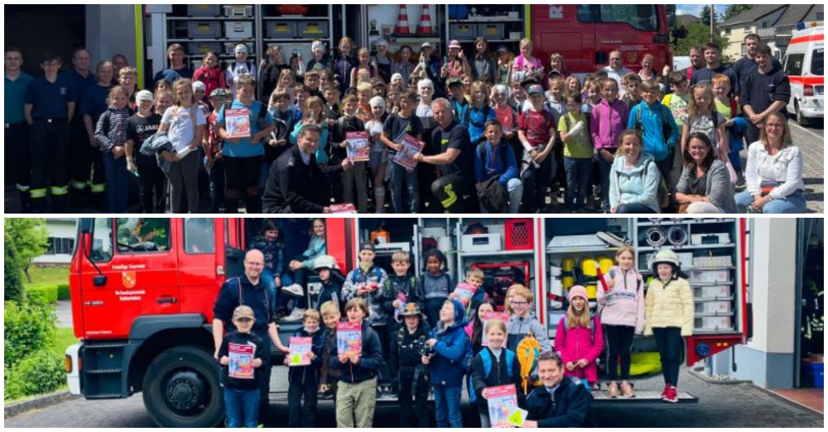 In den Grundschulen Elkenroth und Horhausen leistete der Kreisfeuerwehrverband wichtige Arbeit in Sachen Brandschutz. (Fotos: Feuerwehr) 