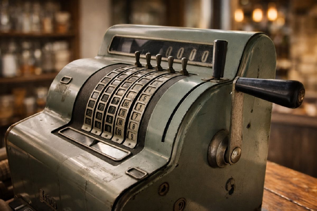 Mechanische Sch�tze: Westerwald Bank zeigt historische Registrierkassen