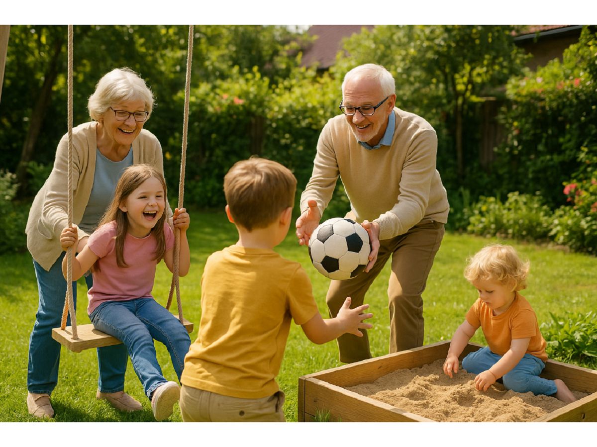 Groeltern als Kinderbetreuer. (KI-generiert)