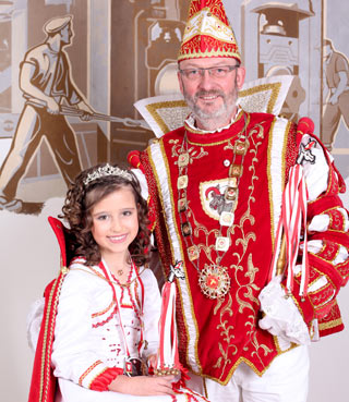 Prinz Michael II. und Kinderprinzessin Larice I. laden fr Sonntag ein. Foto: Verein