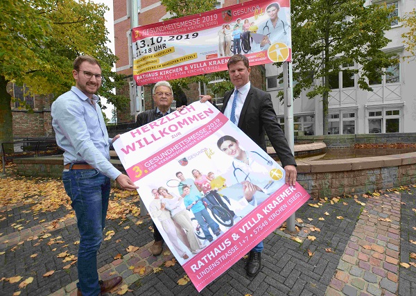 Gesund & fit: Die 3. Gesundsheitsmesse der Verbandsgemeinde Kirchen stellten (von links) Patrick Zller, Helmut Ermert und Maik Khler vor. Foto: (tt)