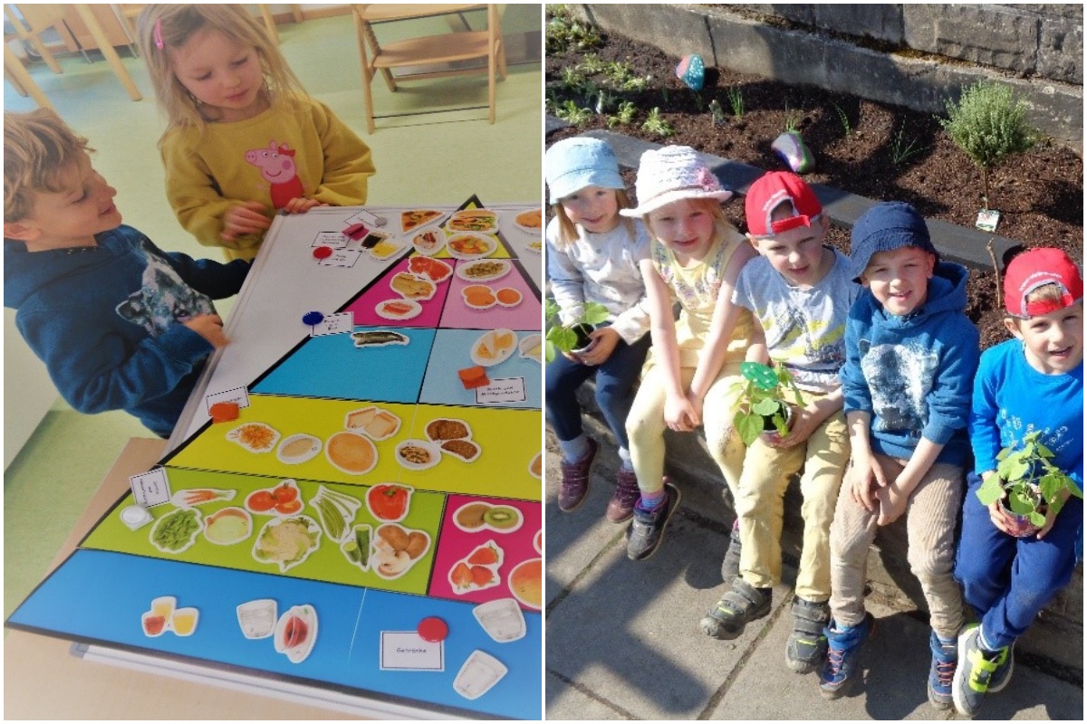 Klein anfangen: Die Kita-Kinder aus Windhagen lernen alles über eine ausgewogene Ernährung. (Fotos: privat)
