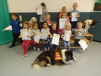 Es gab den Hundefhrerschein fr die Kita-Kinder. Foto: Kita