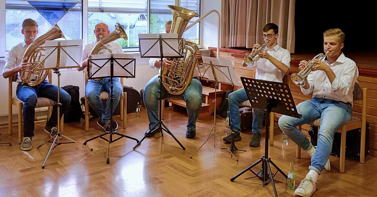 Die Blser der Daadetaler Knappenkappelle sorgten fr die musikalische Unterhaltung. (Foto: Evangelischer Kirchenkreis Altenkirchen)