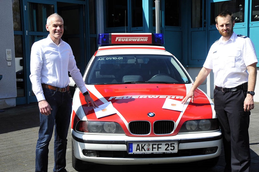 Brgermeister Fred Jngerich und Wehrleiter Bjrn Strz (Foto: kk)