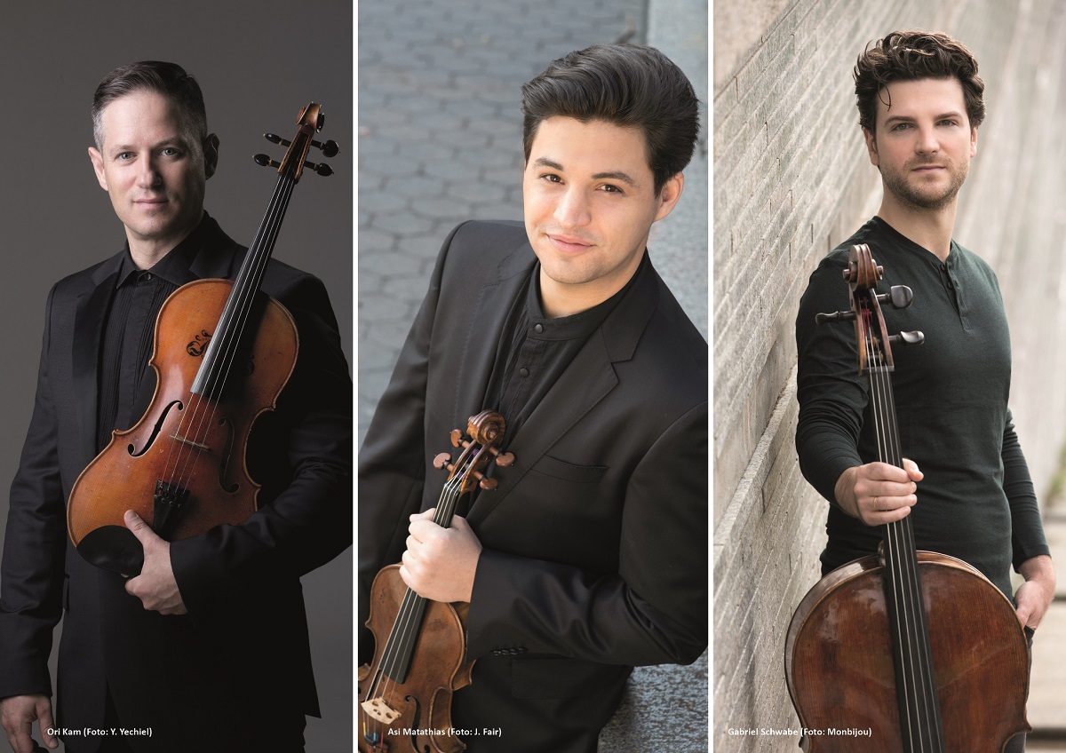 Ori Kam, Asi Matathias mit Gabriel Schwabe werden den Dianasaal zum Klingen bringen.(Fotos: Y. Yechiel/J.Fair/Monbijou)