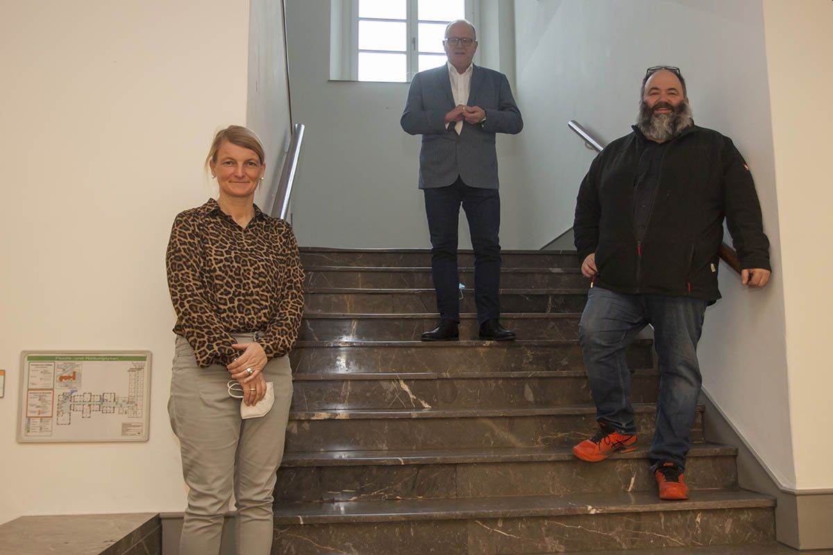 In der Kreisverwaltung trafen sich (von links): Sandra Kster, Dr. Peter Enders und Micha Krmer. Foto: Wolfgang Tischler