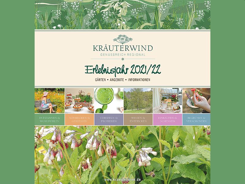 Das Magazin Kruterwind, Genussreich Regional  Erlebnisjahr 2021/22 ist jetzt erschienen. Foto: Kruterwind   