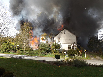 Erneuter Brandausbruch im Wohnhaus in Hilkhausen