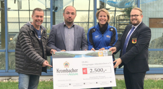 DLRG Altenkirchen: 2.500 Euro von der Krombacher Brauerei 