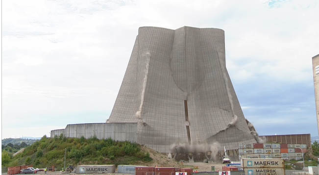 Ende der Atomkraft: Khlturm in Mlheim-Krlich gefallen