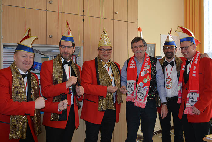 Von links: Dominik Geisen, Andre Reuber, Sitzungsprsident Frank Wittlich, Ortsbrgermeister Ferdi Wittlich, Markus Dietrich und Achim Vogt. Foto: privat