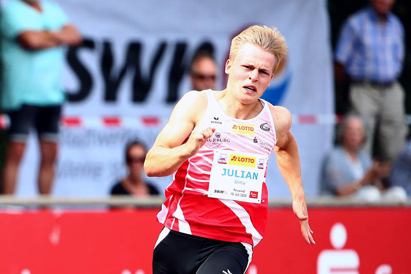 Julian Dilla verbesserte sich in Dortmund ber 100 Meter und 110 Meter Hrden. Foto: Verein