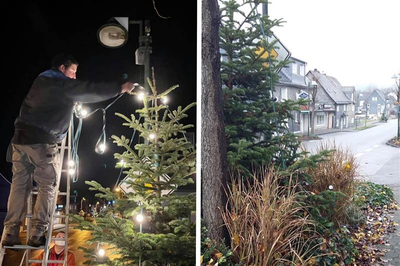 Unschne Bescherung in Niederfischbach: Unbekannte beschdigen Weihnachtsbeleuchtung 
