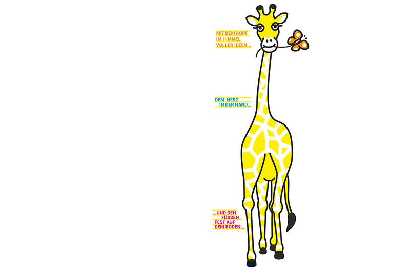 Giraffe begleitet Bendorfer Landesgartenschau-Bewerbung