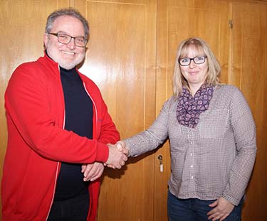 Marina Schramm galt ein herzlichen Willkommen im Wissener Rathaus. Foto: Verwaltung 