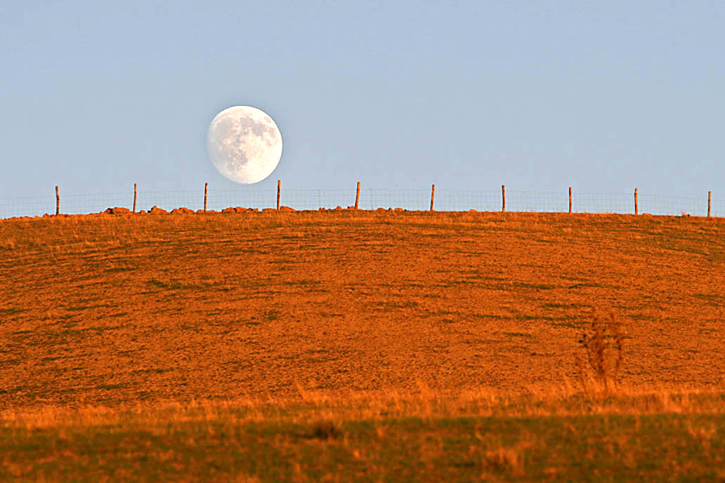 Am 27. April erscheint der Mond sehr gro im Westerwald. Foto: Wolfgang Tischler