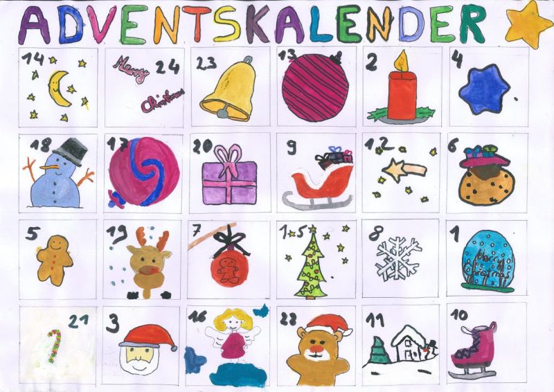 Adventskalender-Beitrag des Mons-Tabor-Gymnaiums Montabaur, Klasse 5c. Foto: Ministerium