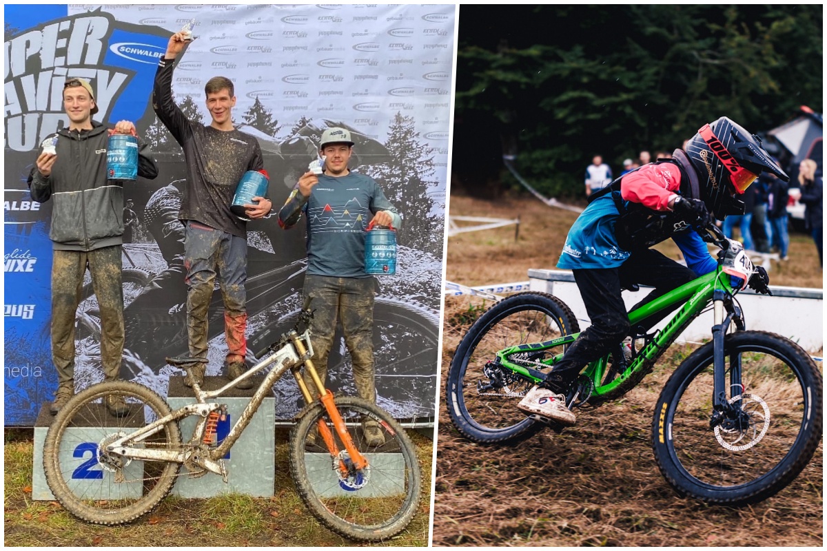 Links: Das Podest der Herren. Rechts: Fahrer Paul Maag. (Fotos: Helmut Zolper/Felix Schmidt)